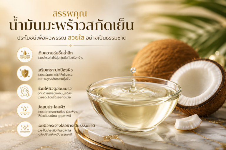 ข้อดีและข้อเสียของน้ำมันมะพร้าวสกัดเย็นที่มีผลต่อผิวพรรณ