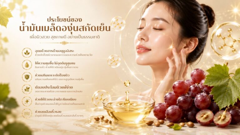 เคล็ดลับกู้ผิวสวยด้วย “น้ำมันเมล็ดองุ่นสกัดเย็น”: ทำไมตัวนี้ถึงเป็น The Best ที่เพื่อนสาวต้องมี!